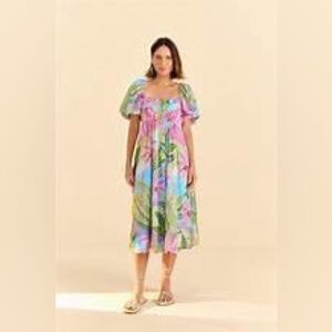NWOT detached tag Farm Rio Beach Vibe Midi Dress XL $175 original $225